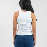 Ribbed tank top - White