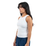 Ribbed tank top - White
