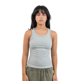 Ribbed tank top - Heather grey