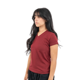 V-neck t-shirt - Burgundy