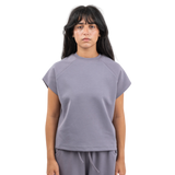 Interlock sleeveless t-shirt - Heather purple