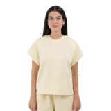 Interlock sleeveless t-shirt - Pastel yellow
