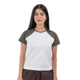 Two tone t-shirt - Olive green
