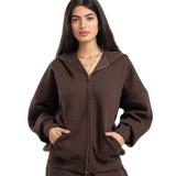 Zip-Up hoodie - Brown