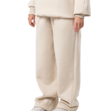 Semi-striped sweatpants - Cream